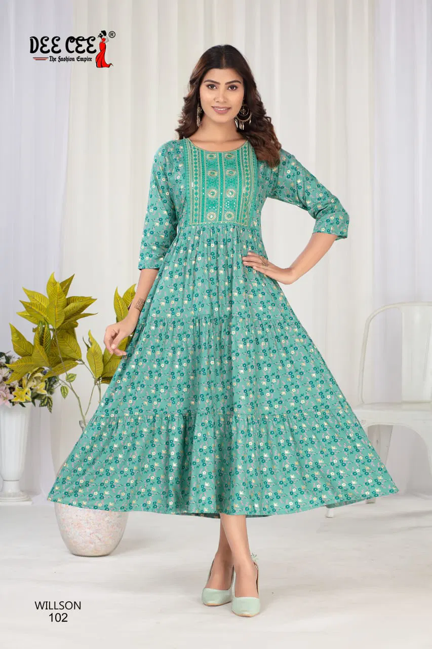 Deecee Angel Printed Anarkali Styled Kurtis Collection